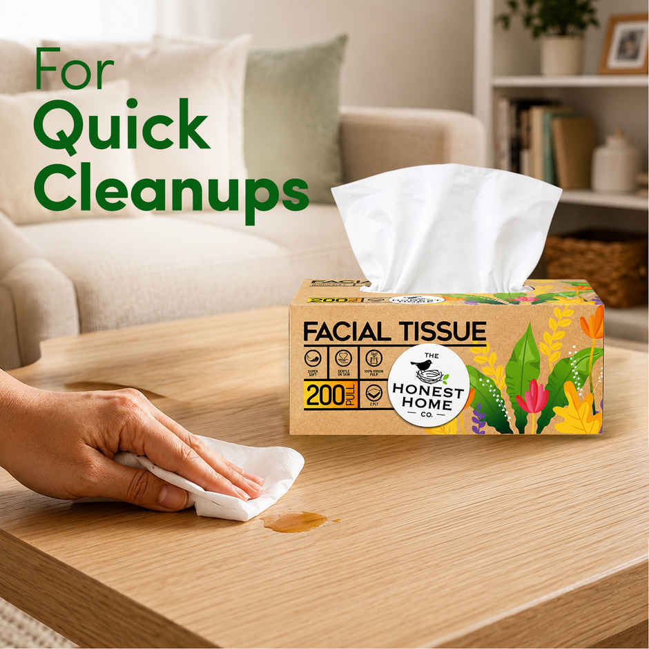 The Honest Home Company Facial Tissue Box | 200 Pulls