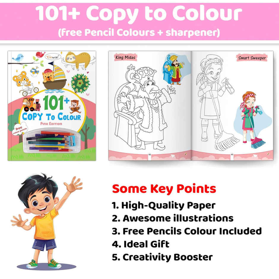 101+ Copy to Colour - Pink Edition - Copy Colouring | Kids Colouring Book, Educational Coloring Fun