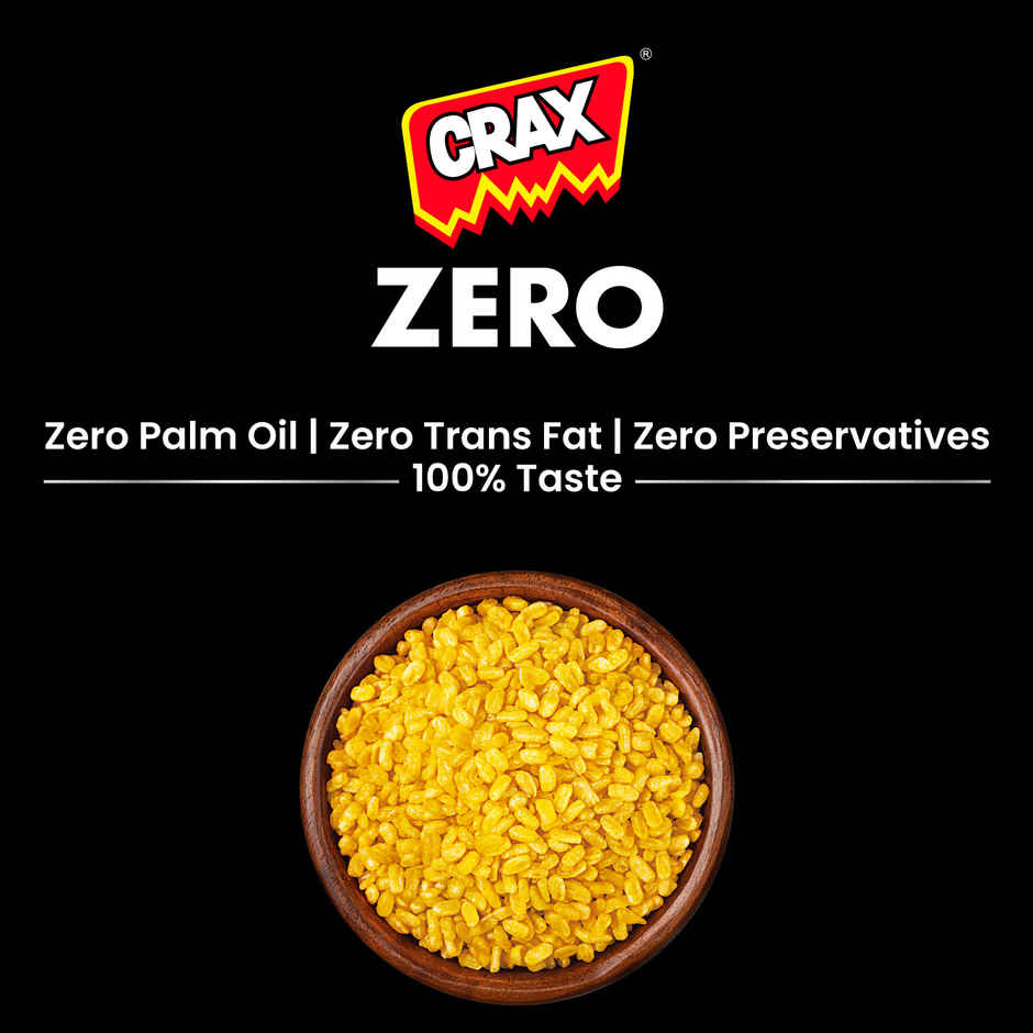 Crax Zero No Palm Oil Moong Dal Namkeen Snacks with Himalayan Rock Salt