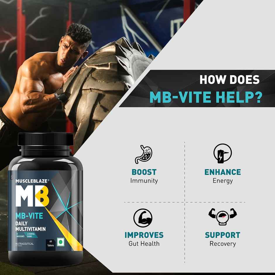 MuscleBlaze MB-Vite Daily Multivitamin (60 Tablets)
