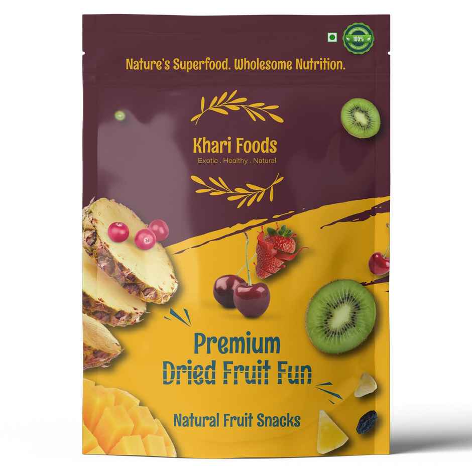 Khari Foods Dried Fruits Trail Mix | Dates, Cranberries, Black Raisins, Apricots | Healthy Snack Mix