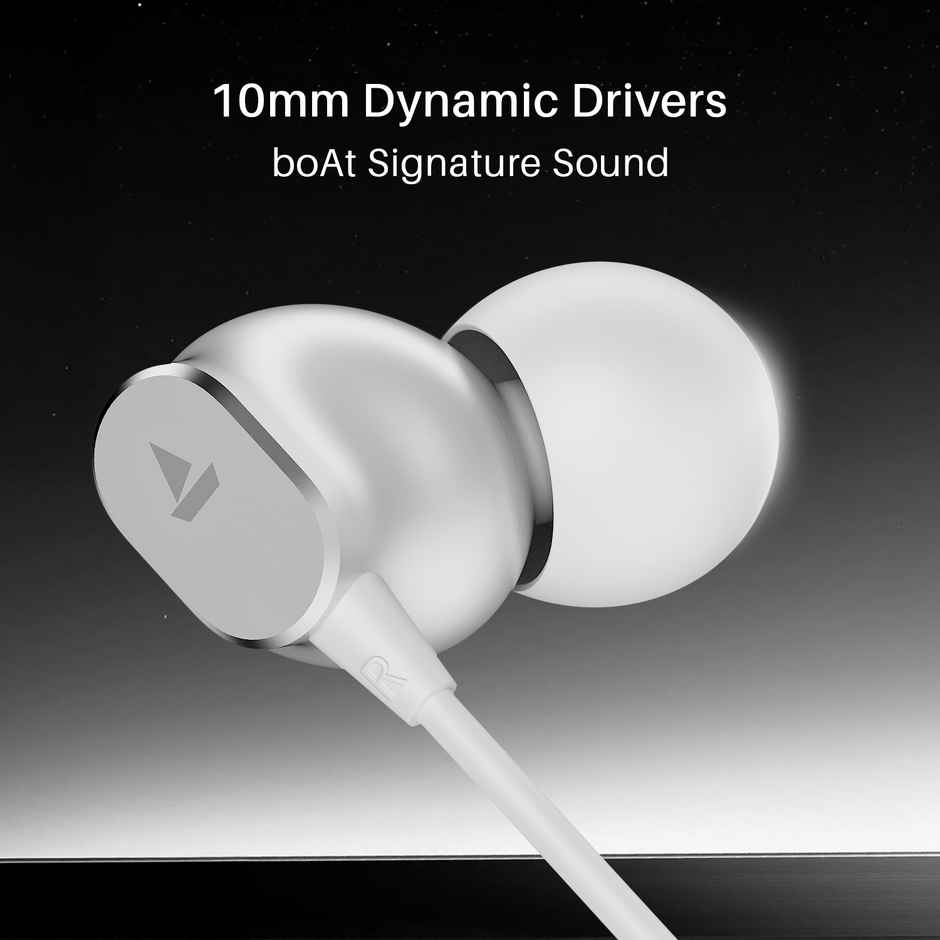 boAt Bassheads 90C Wired Earphones | White