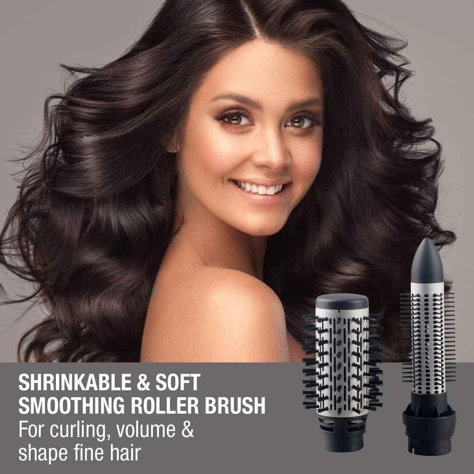 Havells 1000W Volumizer Hair Dryer|Pre-Styling Brush, Curlers, Roller Brush|Black|Hc4085