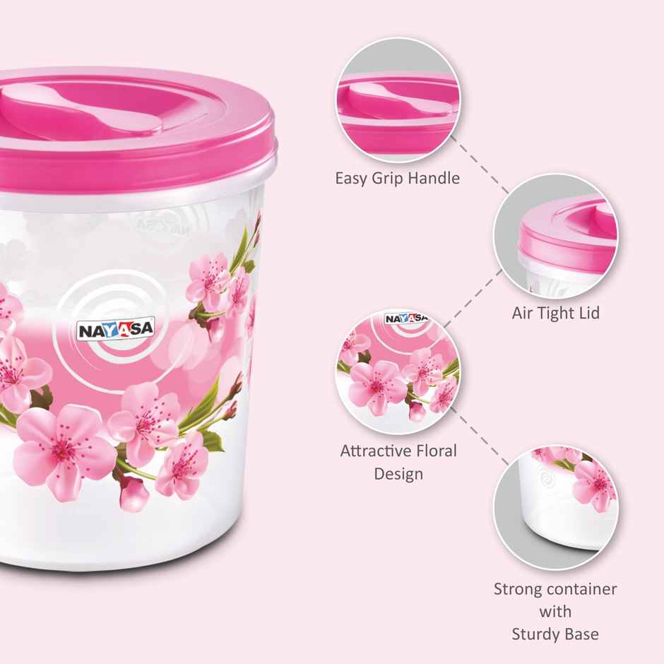 Nayasa Plastic Store-In Set (58,59,60) | 5.2 L, 7.2 L, 11.2 L | BPA Free, Stackable & Modular Multi Purpose Plastic Container | Assorted