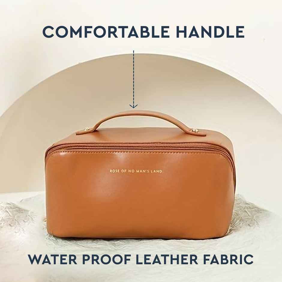 GUBB Makeup Organiser Bag | Brown | Elegant & Spacious