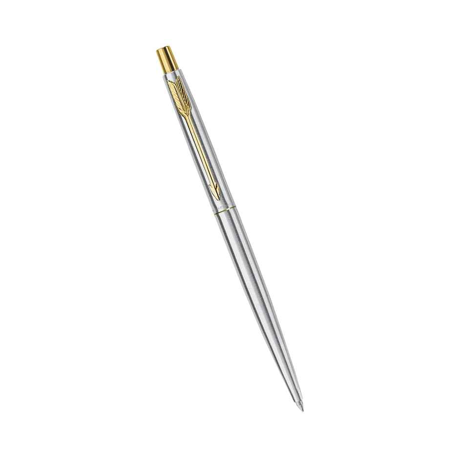 Parker Classic Stainless Steel Ball Pen | Gold Trim | Teacher's Day Gift