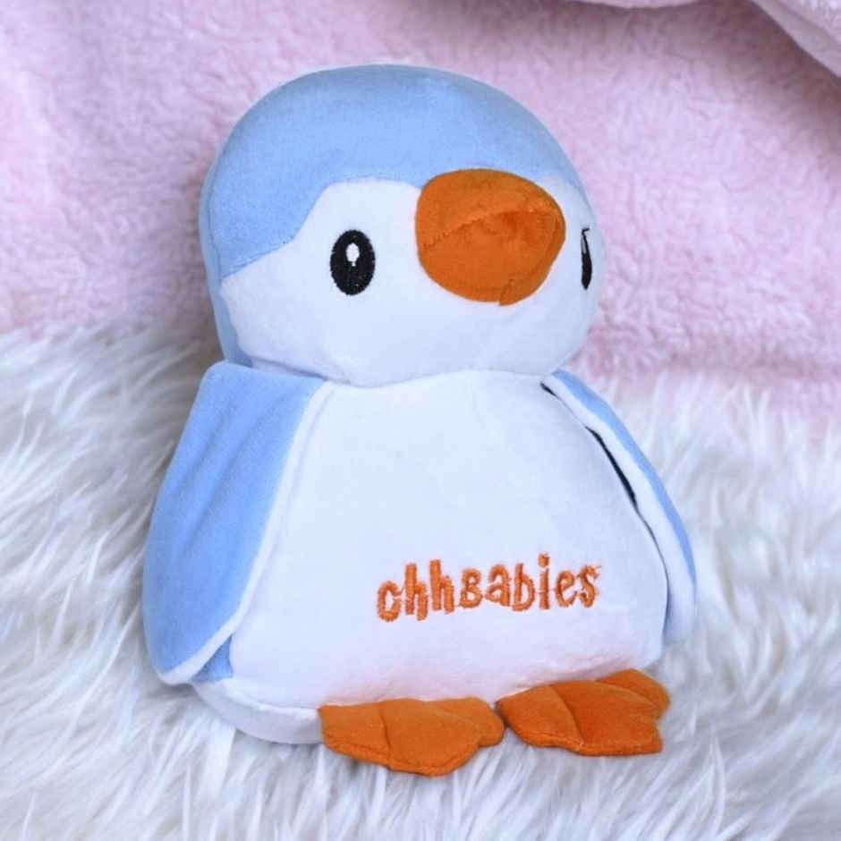 Ohhbabies Penguin Soft Rattle Toy | Blue