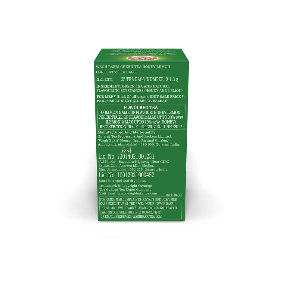 Wagh Bakri Honey and Lemon Green Tea Bags