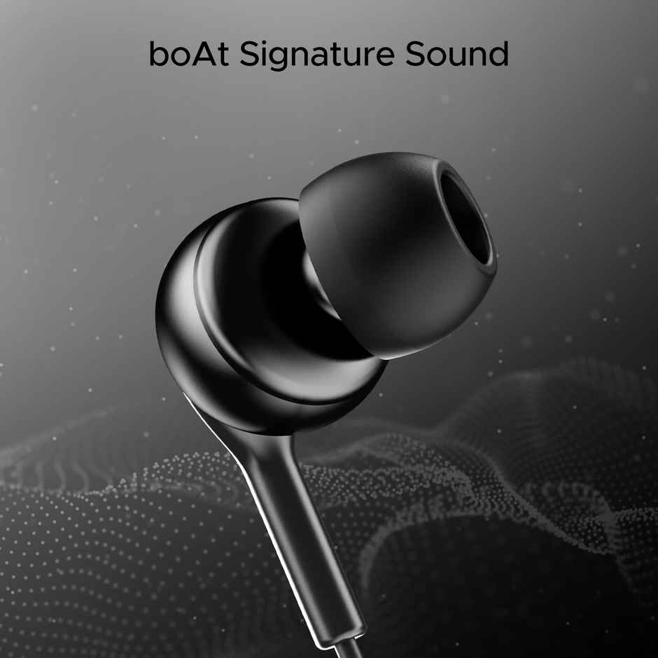 boAt Bassheads 100 C In Ear Wired Earphones W - Type-C Jack In-Line Microphone 10Mm Drivers Black