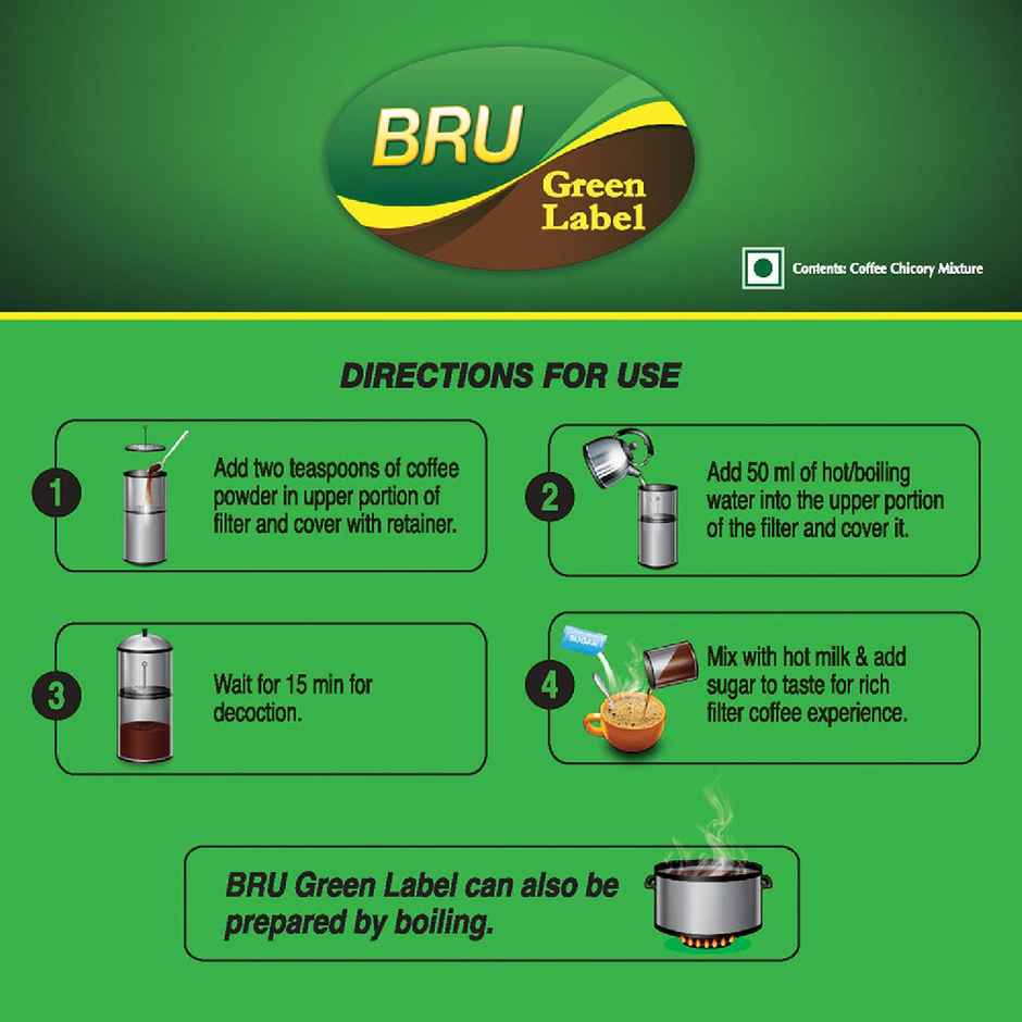 Bru Green Label Light Filter Coffee Combo
