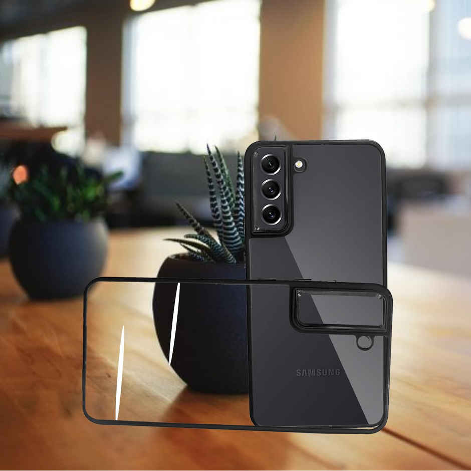 Artistque Case For Samsung Galaxy S21 Fe Back Cover |Premium Transparent Metal Camera Ring Cover