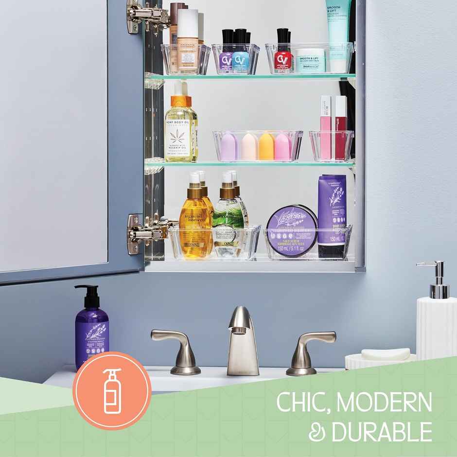 Kuber Industries 25 PCS Clear Plastic Multiple Drawer Organizer|Including 4 Sizes Small for Kitchen