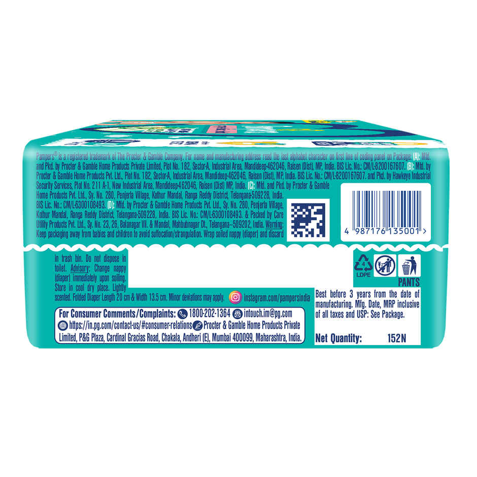 Pampers All Round Protection Baby Diapers | Pant Style | M | 76 pcs