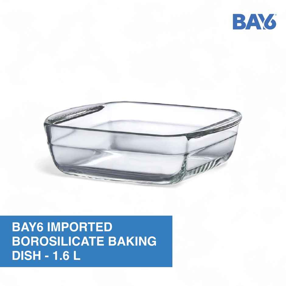 BAY6 Premium Imported Borosilicate Baking Dish Square - 1.6 L