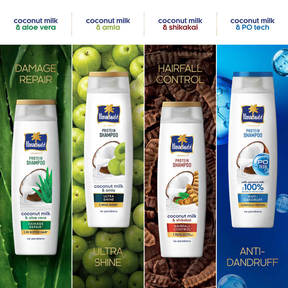 Parachute Advansed Hair Fall Control Protein Shampoo | Coconut Milk & Shikakai