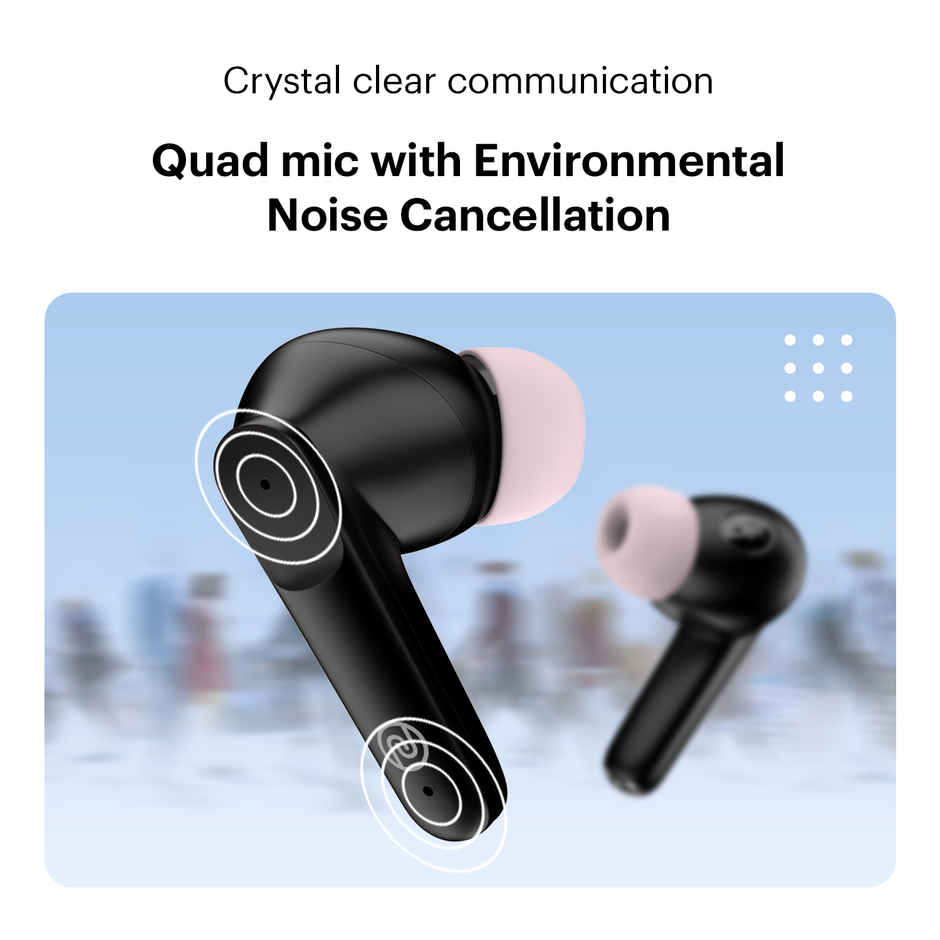 Noise Buds VS104 45H Playtime 4 Mic ENC 13mm Driver Instacharge TWS Earbuds | Charcoal Black