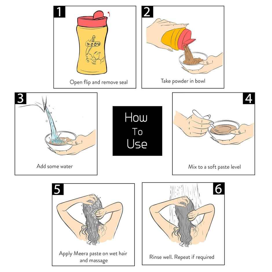 Meera Hairwash Herbal Powder