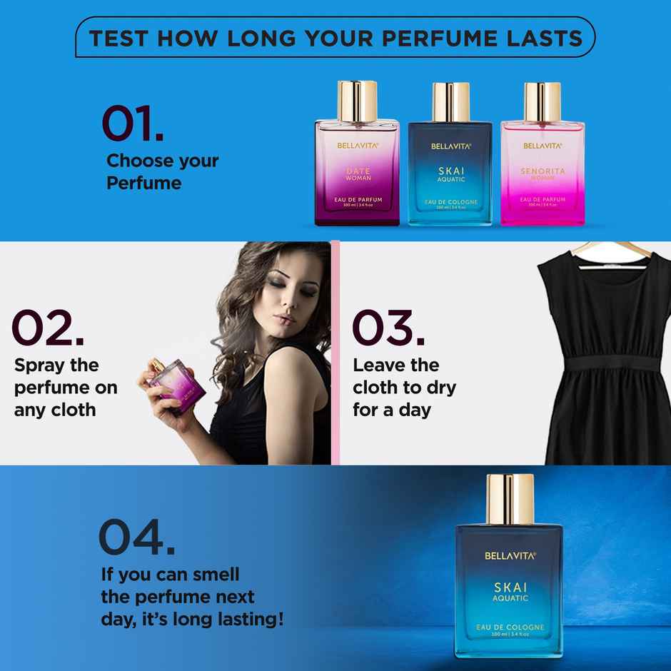 Bella Vita Organic Luxury Skai Aquatic Unisex Eau De Cologne Perfume | Everyday Fragrance