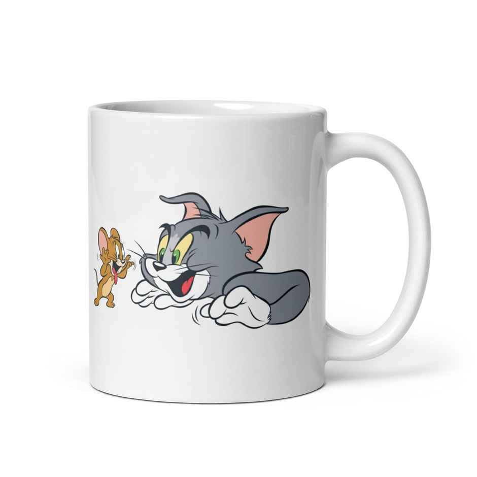 Kooltech Cartoon Tom & Jerry Printed White Coffee And Tea Ceramic Mug