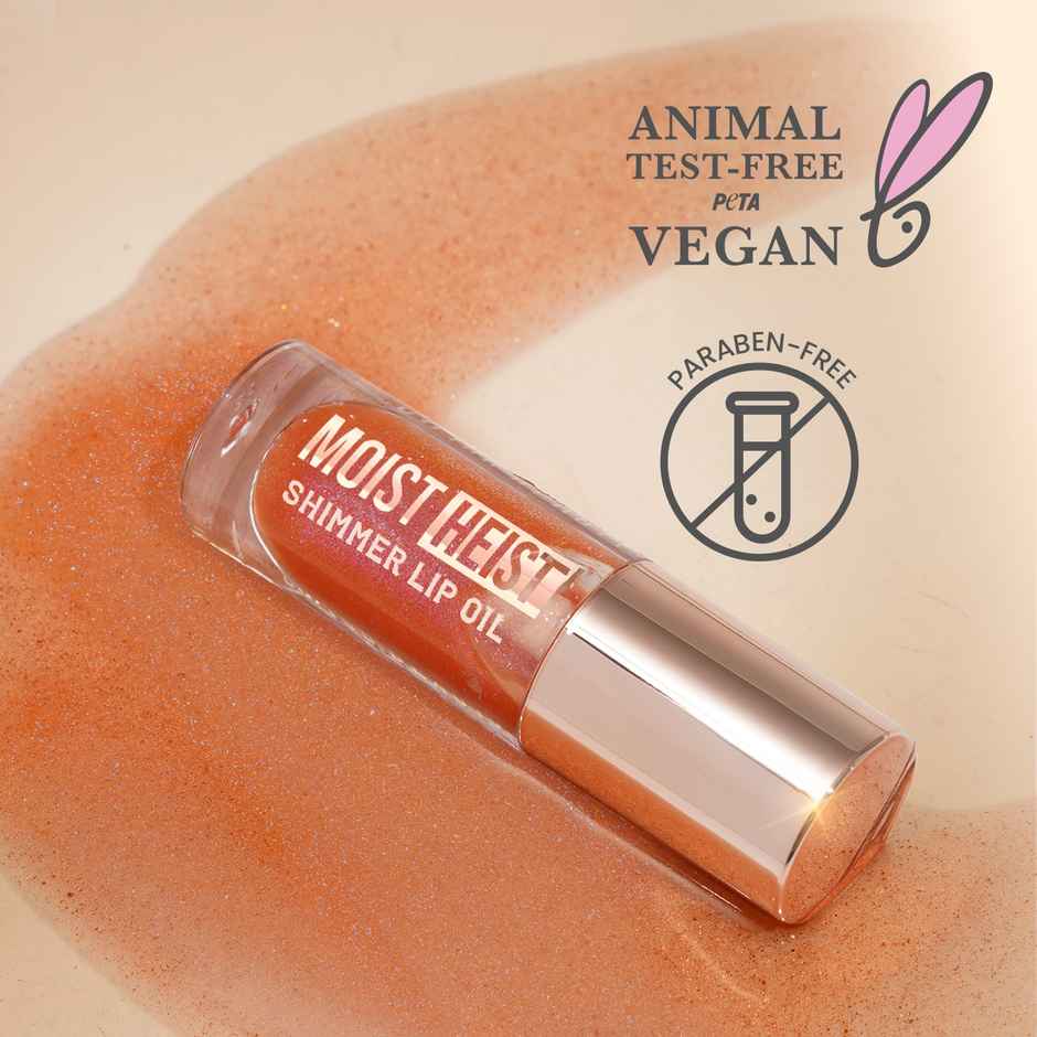 Swiss Beauty Moist Heist Shimmer Lip Oil , Luminous Shine , Hydrating , Lightweight -2 Pink Flicker