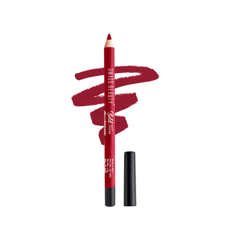Swiss Beauty Bold Matt Lip Liner - 07 Bright Maroon
