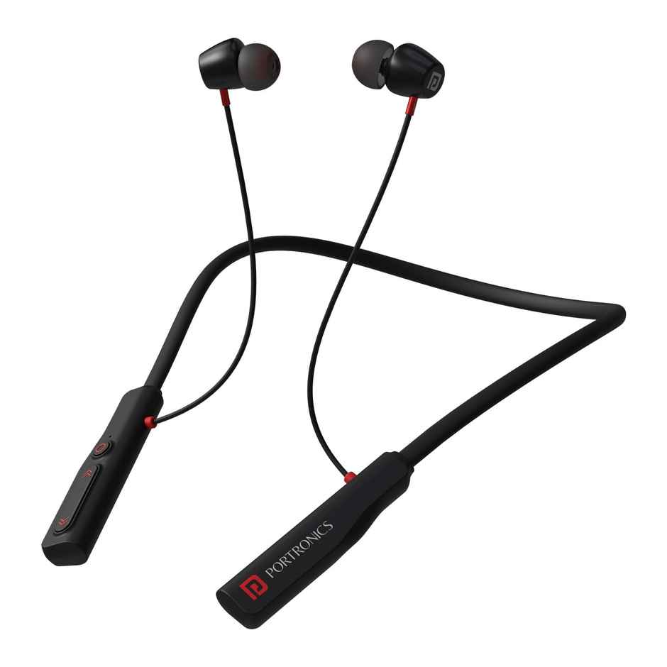 Portronics Harmonics Z11 Bluetooth Wireless In-Ear Earphones with 35H Playback | Black