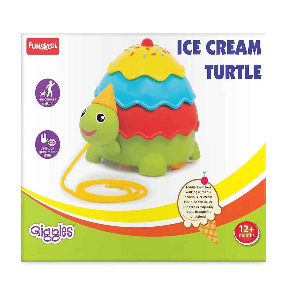 Giggles Funskool Ice Cream Turtle Pull Along Toy