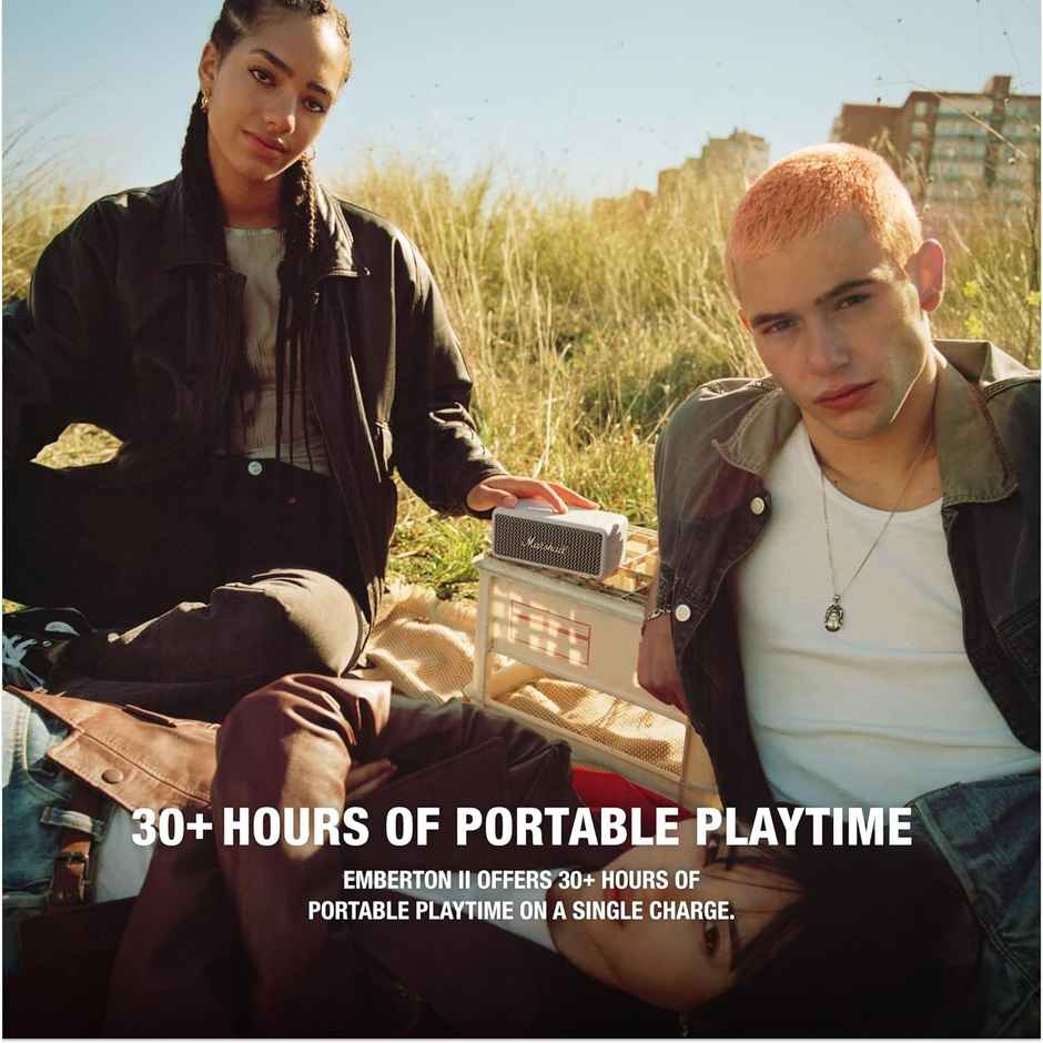 Marshall Emberton ll Wireless Bluetooth Portable Outdoor Speaker, Cream