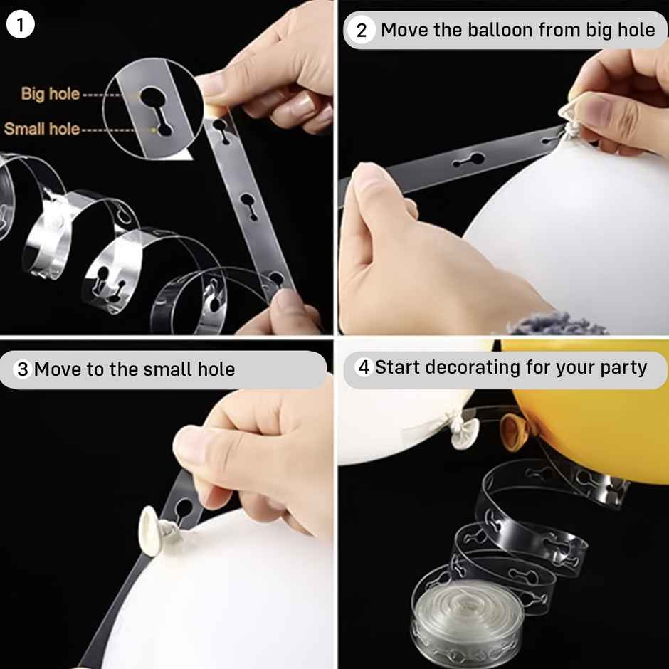 Party Propz Party Propz Balloon Accessories For Decoration - Set Of 3
