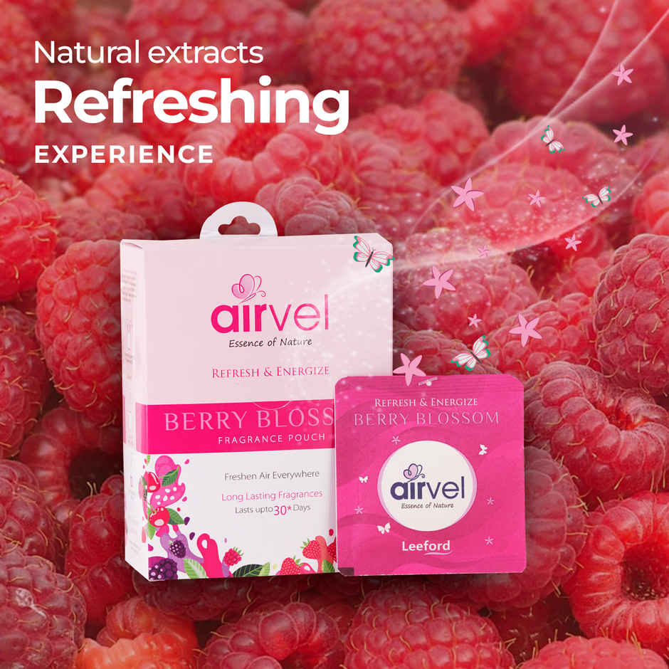 Airvel Berry Blossom Gel Pouch Air Freshener | Long-Lasting & Odor Control