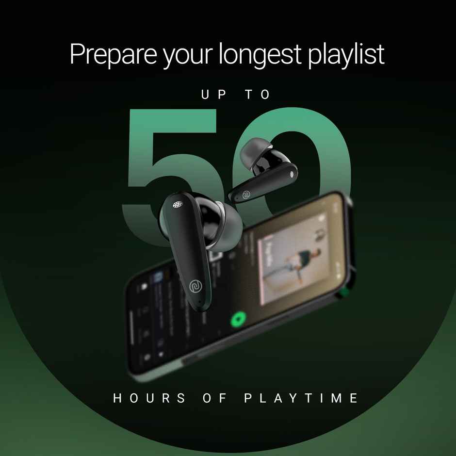 Noise Buds VS404 TWS Earbuds with 50 Hours Playtime, ENC with Quad Mic, 3 EQ modes Bluetooth - Jet Black