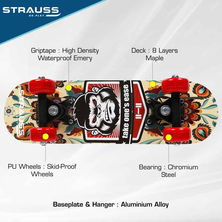 Strauss Kids Skateboard (Chimps)