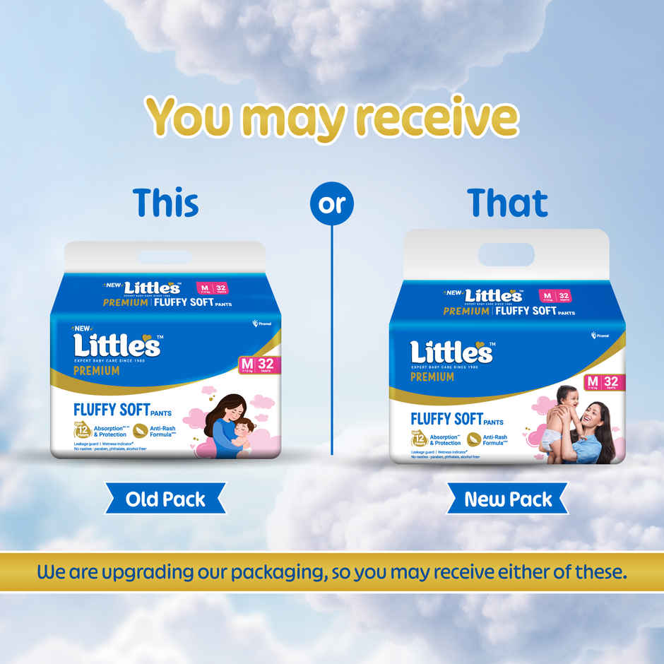 Littles Expert Baby Care Comfy Pant Style Diaper | M | 32 pcs