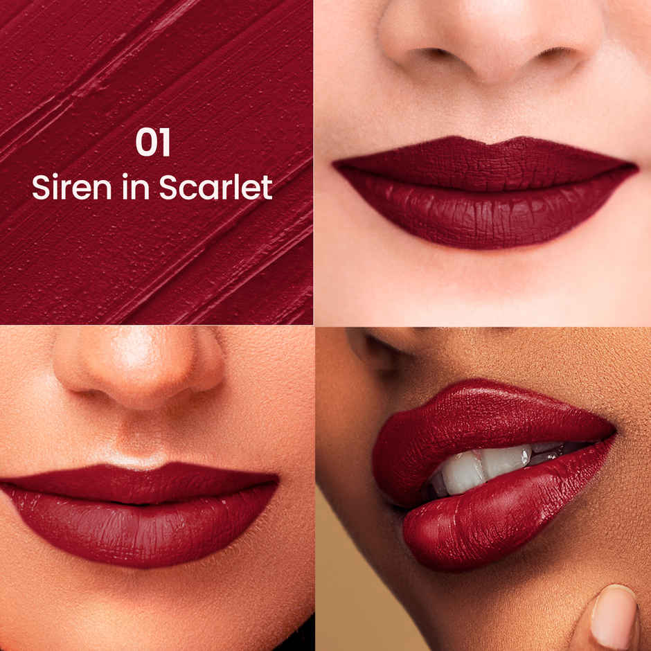 Swiss Beauty Non-Transfer Matte Lipstick | 01 Siren In Scarlet