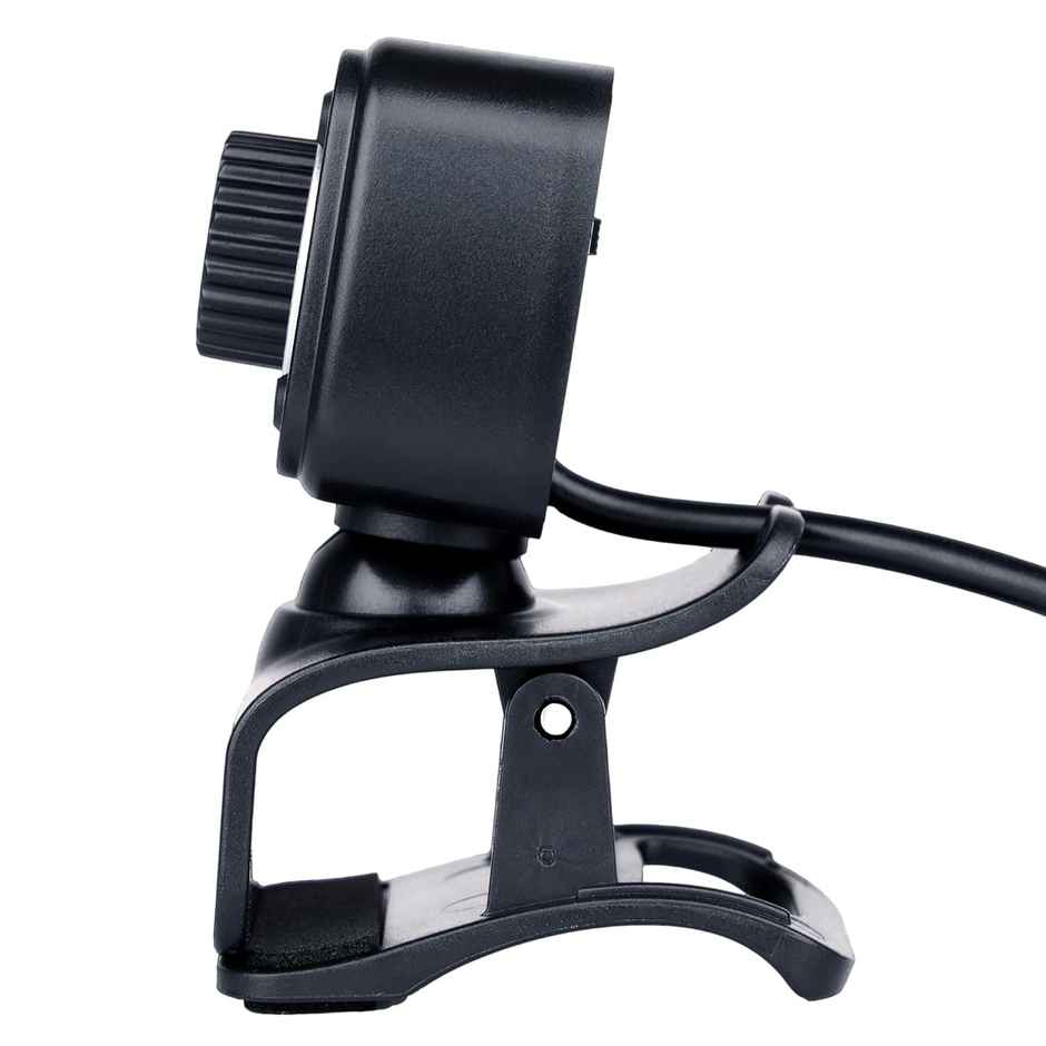 Zebronics Zeb-Crystal Clear Web Camera, 0.3 MP with USB with 3P Lens,Built-in Microphone,Auto White Balance,Night Vision and Manual Switch for LED - Black