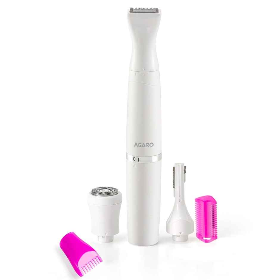 Agaro Rechargeable 3-In-1 Multi Trimmer For Women Hair Remover Face, Leg, Eyebrow