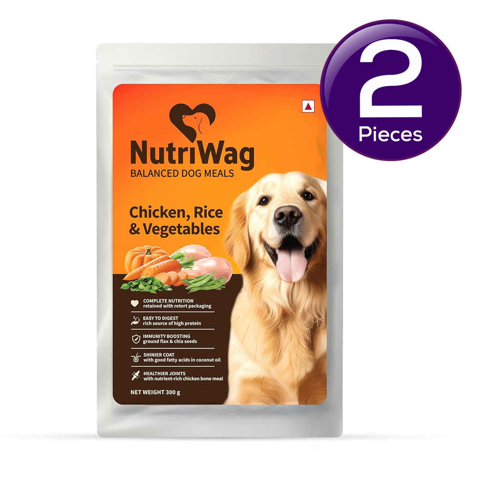 Nutriwag Fresh Chicken, Rice & Vegetables Wet Dog Food Packet Combo