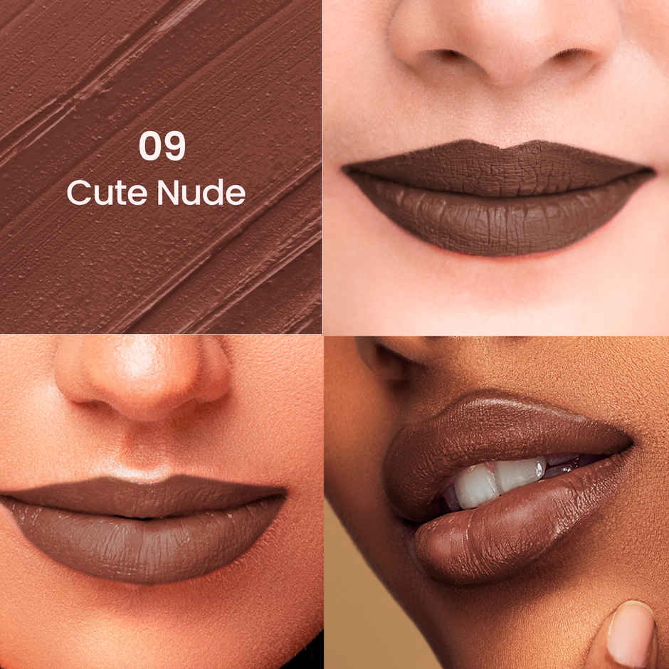 Swiss Beauty Non-Transfer Matte Lipstick | 09 Cute Nude