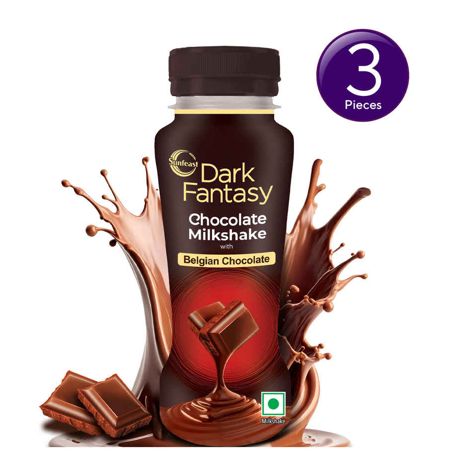 Sunfeast Dark Fantasy Chocolate Milkshake With Belgian Chocolate Combo 