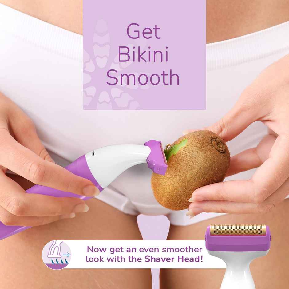 Caresmith Bloom Bikini Trimmer: Rechargeable Design with Extra Shaver for a Smooth, Private Finish