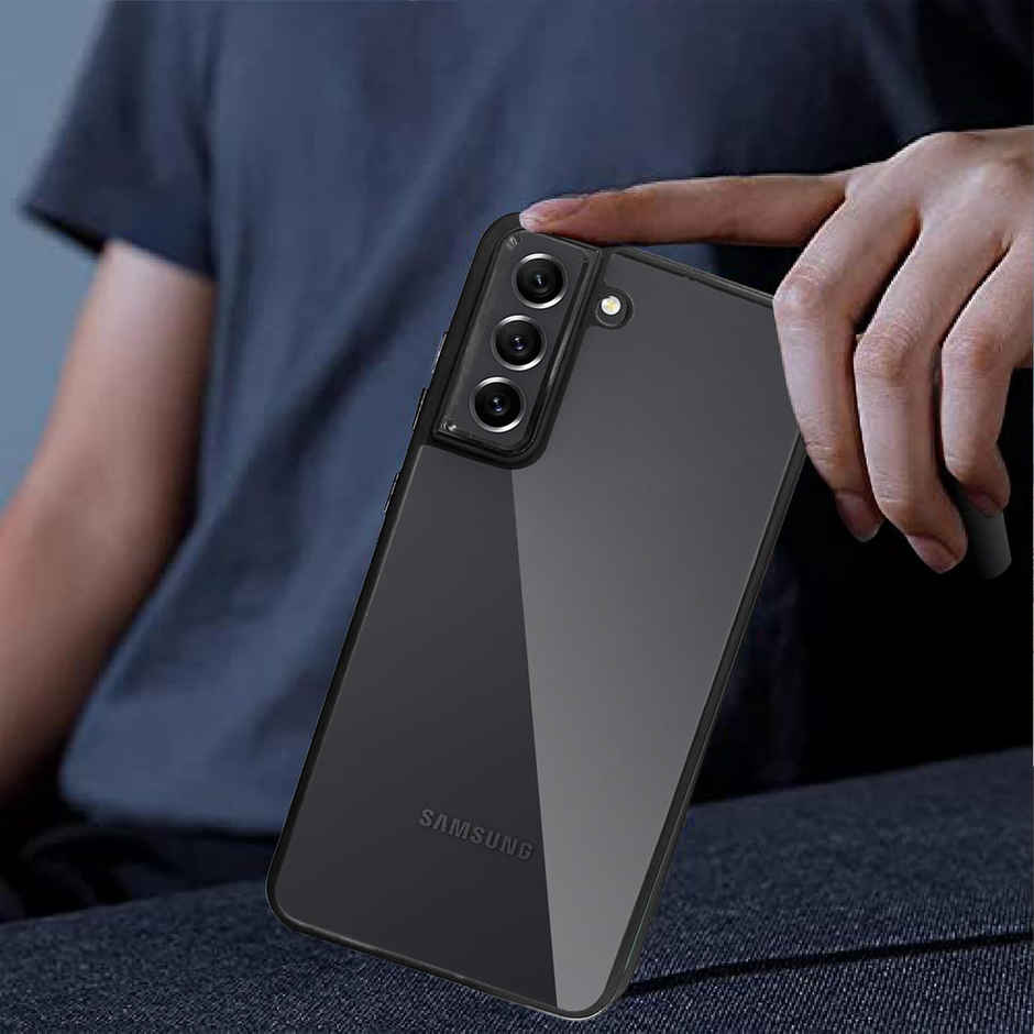 Artistque Case For Samsung Galaxy S21 Fe Back Cover |Premium Transparent Metal Camera Ring Cover