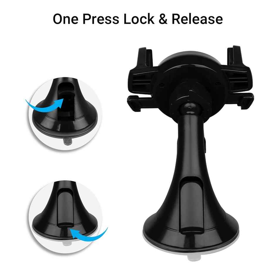 Zebronics CMH200, 360 Degree Rotatable Holder, Anti-Skid Silicone Pads, Max 17.5cm Screen Size