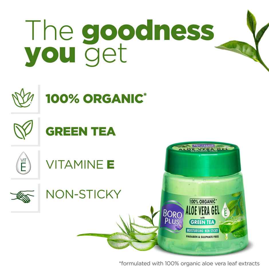 BoroPlus Organic Aloe Vera Gel with Green Tea