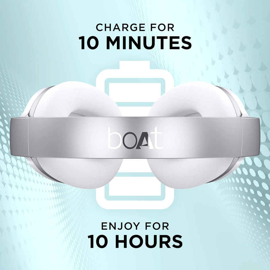 boAt Nirvanaa 751 ANC Over Ear Bt Headphones W ANC Upto 33Db 65H Playtime - Sterling Silver