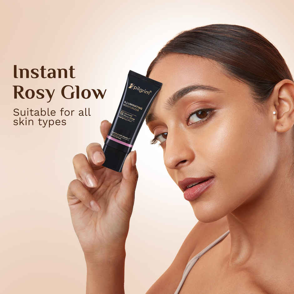 Pilgrim Illuminating Glow Highlighting Moisturizer SPF 15 with Vitamin C Instant | Rosy Finish