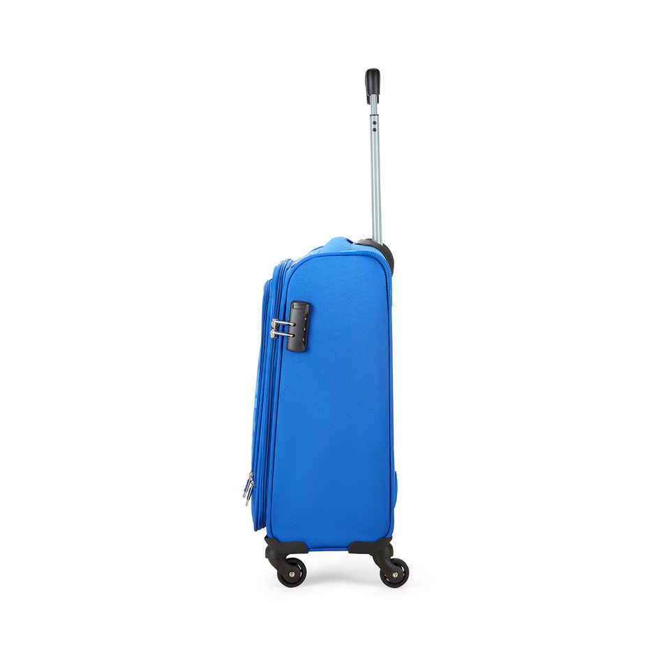 Skybags Unisex Solid Polyester 55 L Telescopic Trolley Bag | Blue - S