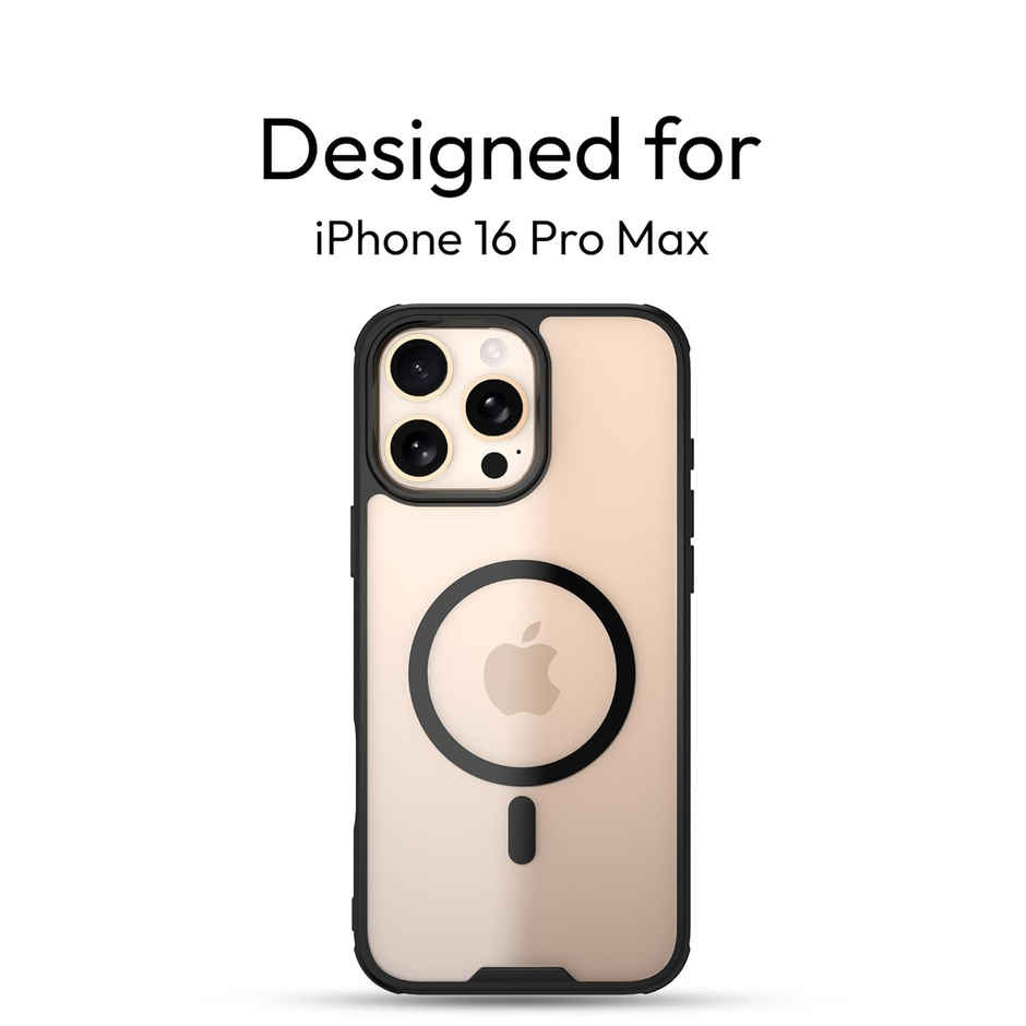 Kapaver Iphone 16 Pro Max Back Case | - Black | MagSafe Compatible