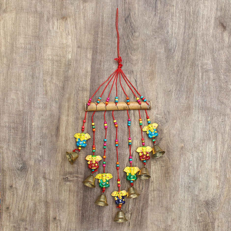 Handcrafted Decorative Lord Ganesha Wall/Door/Window Hanging Bells | eCraftIndia