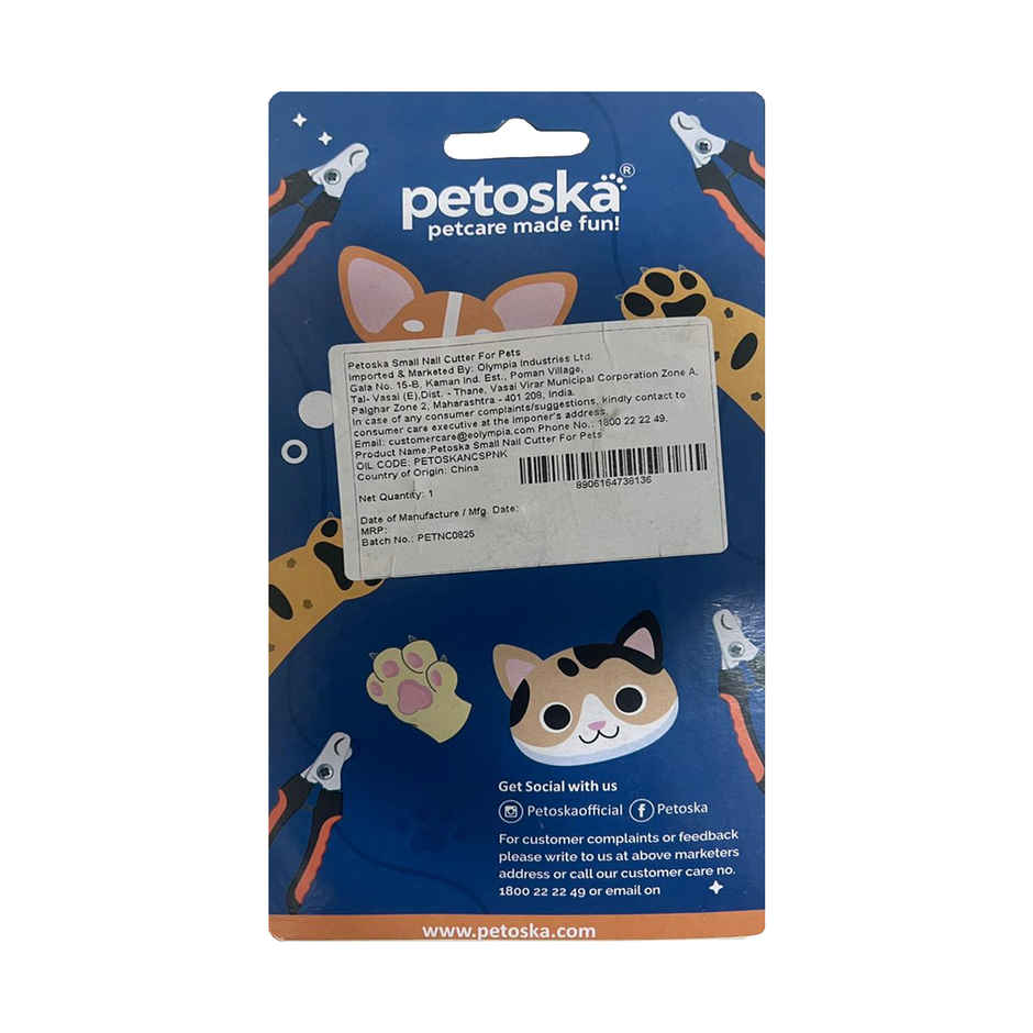 Petoska Small Nail Cutter for Pets Pink