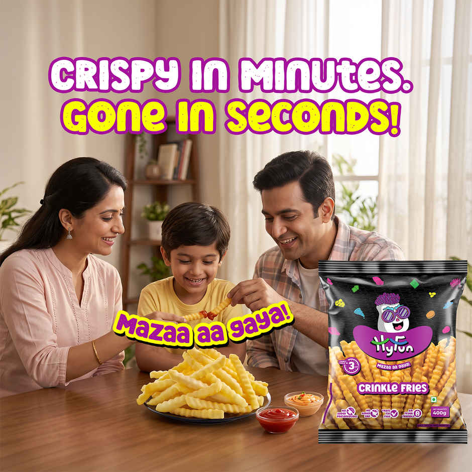 HyFun Crinkle French Fries, Crunchy & Air Fryer Friendly | Frozen